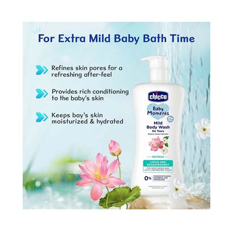 Chicco Baby Moment Mild Body Wash No Tears Refresh 100ml