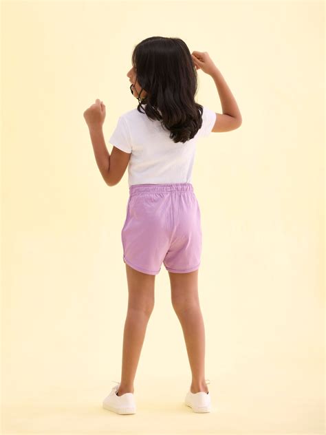 Baby Lilac Cotton Knit Shorts – Go Colors India