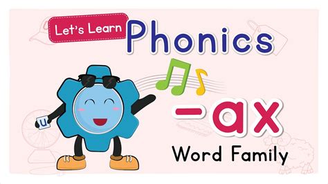 CVC Words and Blending | Short Vowel a | Step 1 | -ax Word Family ...