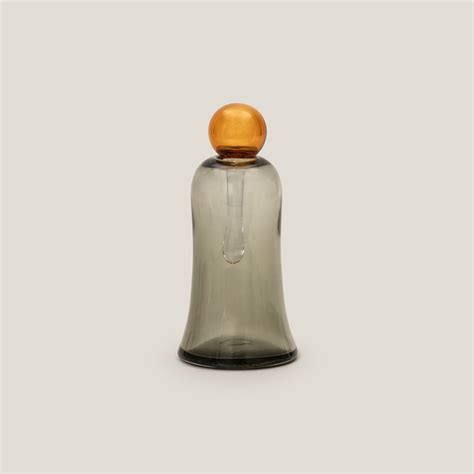 Bell Grey & Amber Glass Decor Jar – Address Home