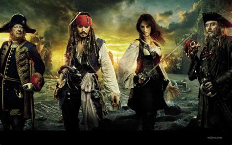 2011奇幻历险巨作《加勒比海盗4:惊涛骇浪》超清电影海报