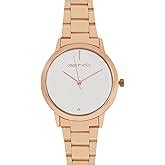 Joker & Witch Women Sleek 38mm White Dial 12mm Rose Gold Stainless ...