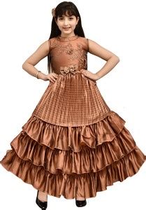 AL MIRAJ GARMENTS Girls Maxi/Full Length Party Dress Price in India ...
