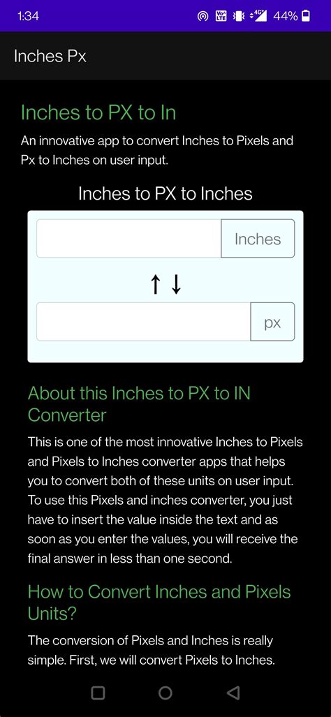 Descargar Inches to PX APK Última Versión 2.0 para Android