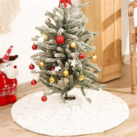 2pcs Christmas Tree Skirt Small Bottom Decoration Apron Package ...