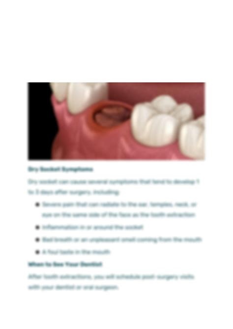 SOLUTION: Dry sockets after wisdom tooth removal - Studypool