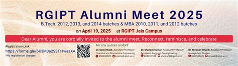 RGIPT Alumni Meet 2025 || April 19, 2025 || RGIPT Jais Campus