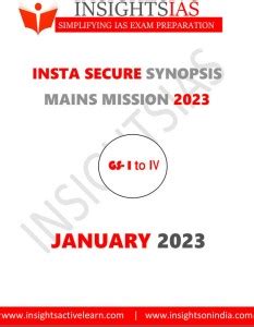 Insight IAS Secure Synopsis Notes Of January For IAS Mains 2023: Buy ...