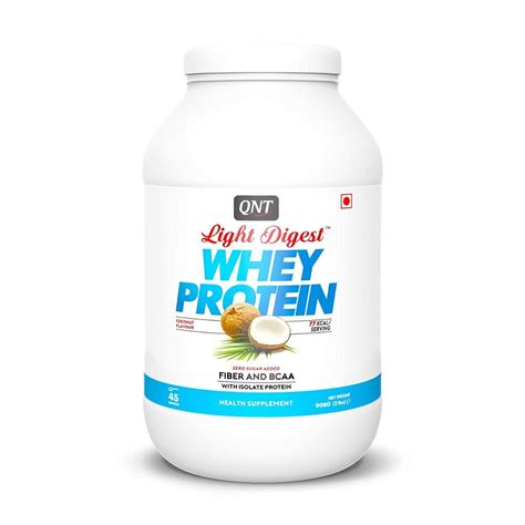 QNT Light Digest Whey Protein Coconut Flavour Powder, 908 gm Price ...