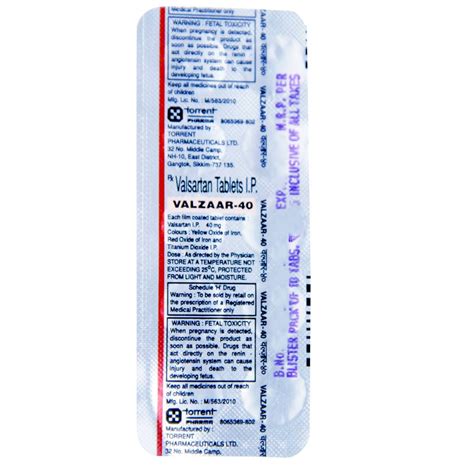 Valzaar 40 Tablet | Uses, Side Effects, Price | Apollo Pharmacy