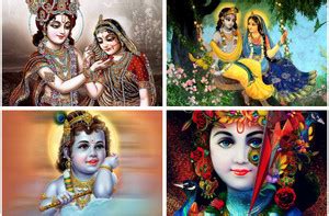 Poster 4 Combo Bal Krishna, Lord Krishna Poster | Radha-Krishna,Laddu ...