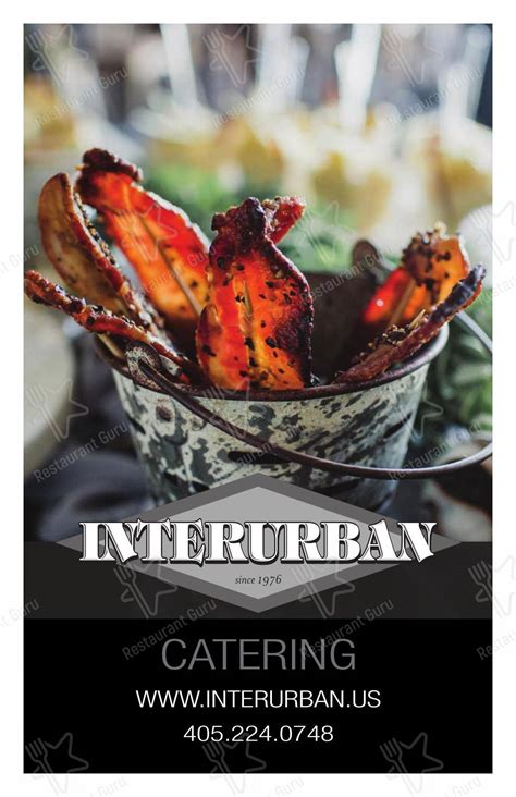 Menu at Interurban of Chickasha pizzeria, Chickasha