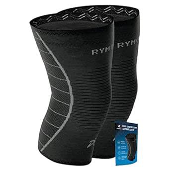 Buy Knee Support Brace Compression Sleeves for Men and Women (Black ...