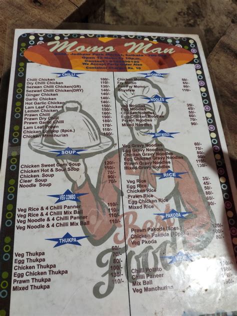 Menu at MOMO MAN, Kolkata, 530A