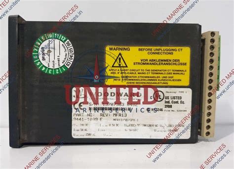 WOODWARD MFR13 MULTI FUNCTION RELAY MFR 1 REV E 8441-1009 E | United ...