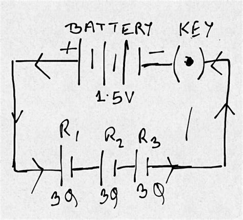 Draw a schematic digram of a circuit consisting of a battery of six ...