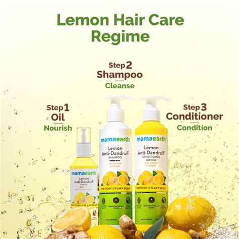 Mamaearth Lemon Anti-Dandruff Hair Oil with Lemon & Ginger for Dandruff ...