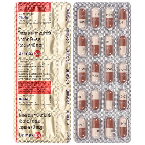 Urimax 0.4 - Strip of 20 Capsules : Amazon.in
