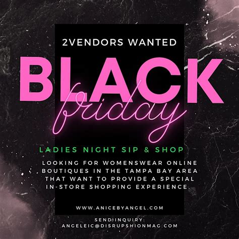 Black Friday Sip & Shop Vendors Wanted, 6025 Dr. M.L.K. Jr St S, St ...
