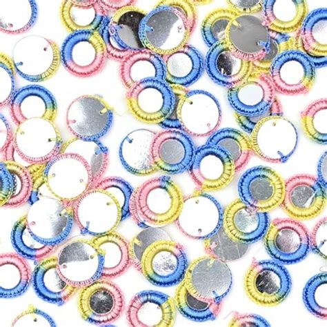 Embroiderymaterial Multicolor Crochet Mirror Ring for Decoration, Toran ...