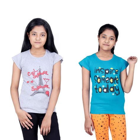 Buy Online Shopping Mall Cotton Printed Half Sleeve Light Blue & Grey T ...
