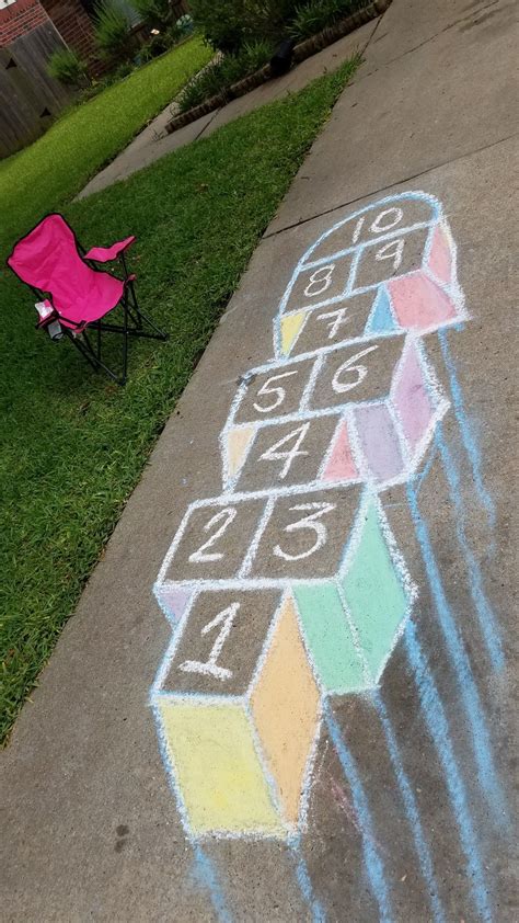Learn how to update your hopscotch game! | Chalk fun, Fun chalk art ...