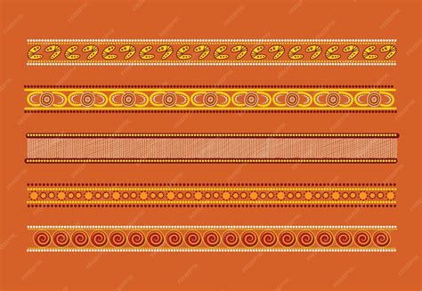 Ethnic inspired ornamental dividers set | Premium Vector