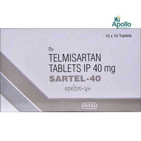 Sartel-40 Tablet 15's Price, Uses, Side Effects, Composition - Apollo ...