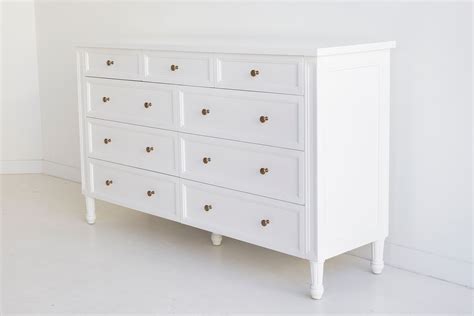 White Hamilton Dresser – 9 Drawer – Abide Interiors