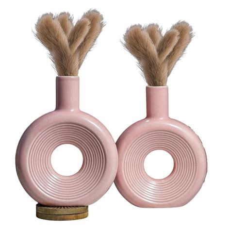 Buy Krasiv Donut Vase | Ceramic Vase | Vase for Home Decor | Pampas ...