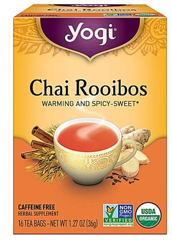 Yogi Tea Organic Caffeine Free Chai Rooibos -- 16 Tea Bags - Vitacost