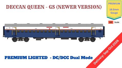 PRE-ORDER: DECCAN QUEEN - ICF GS (Newer Version), HO Scale - Premium V ...