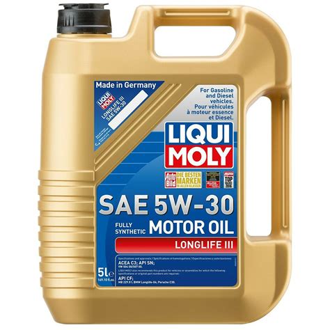 LIQUI MOLY 5L Longlife III Motor Oil 5W-30 - Walmart.com - Walmart.com