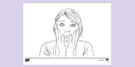 Finnegas Shocked Colouring Sheet (teacher made) - Twinkl