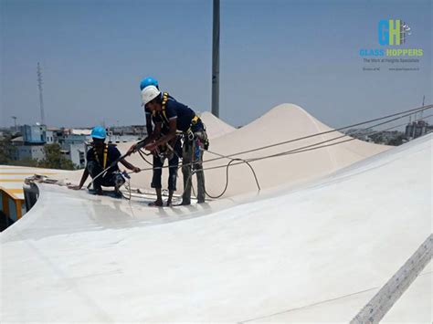 Tensile roofing, Tensile roof cleaning, tensile fabric structure - GH