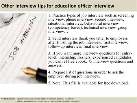 Top 10 education officer interview questions and answers | PPTX