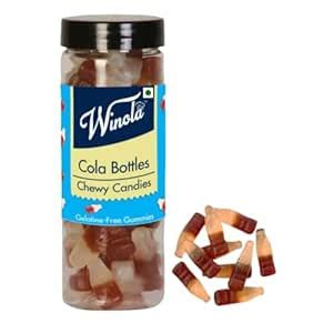 Winola Cola Bottle Chewy Candies - Gelatine Free Gummy Candy | 100% ...