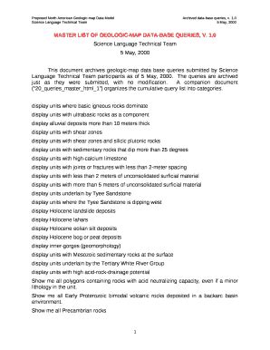MASTER LIST OF GEOLOGIC-MAP DATA-BASE QUERIES, v - ngmdb usgs Doc ...