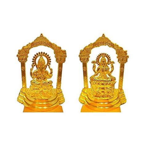 Buy Shree Krishna Handicrafts And Gallery Laxmi Ganesh Darbar- Brass ...