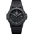 Luminox Men's Rubber Sea Turtle 0300 Series Blackout Analog Watch ...