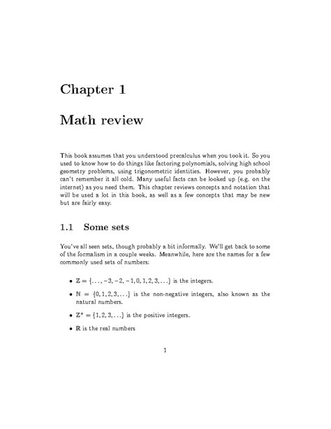 Chapter 1 Cs 173 - Chapter 1 Math review This book assumes that you ...