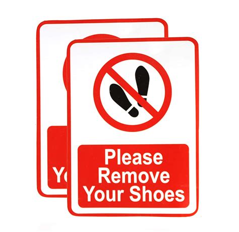 eSplanade Please Remove Your Shoes | No Shoes Allowed Sign Sticker ...