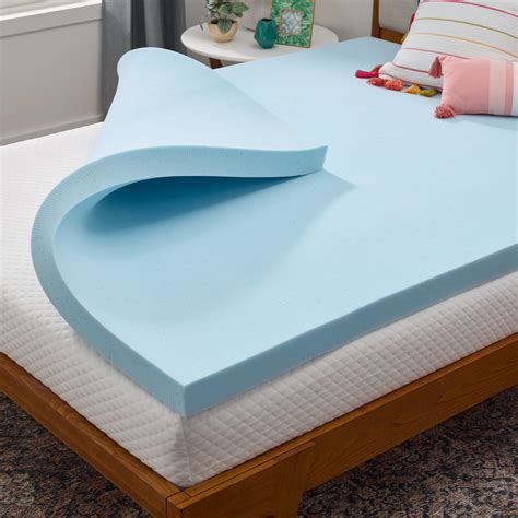 LINENSPA Memory Foam Mattress Topper - Gel-Infused Memory Foam - 3 Inch ...