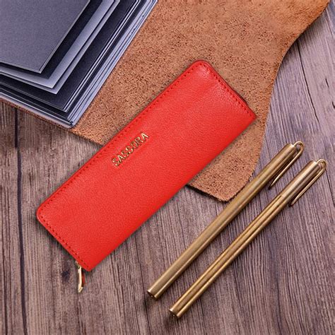 Flipkart.com | Sassora 2022 Solid Red Color Art Pure Leather Pencil Box ...