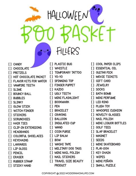 boo basket fillers