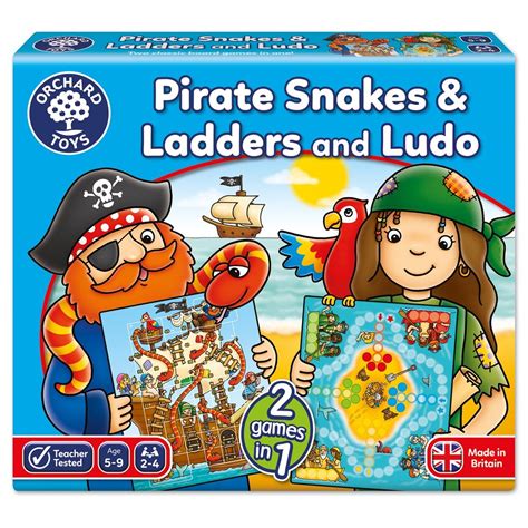 Pirate Snakes and Ladders & Ludo Board Game | Orchard toys, Snakes and ...