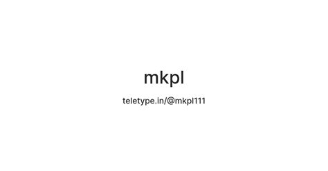 mkpl — Teletype