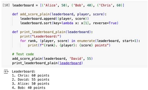 Image result for Leaderboard On Python Tutorial