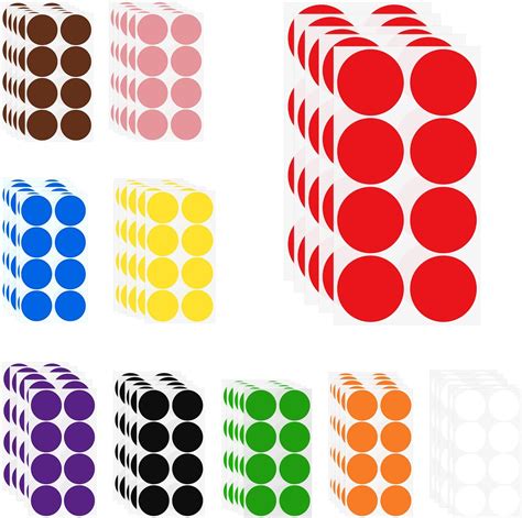 Buy SAVITA 400pcs Round Color Coding Stickers, 2inch Round Circle Dot ...