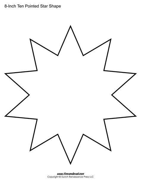 10 Point Star Clipart Image